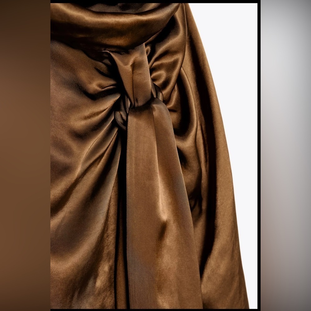 🔥🔥Zara satin effect Foil midi dress - Picture 7 of 8